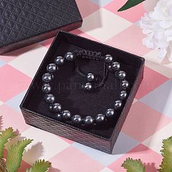 Geflochtenes Perlenarmband aus synthetischem Hämatit&nbsp;BJEW-SW00001-18