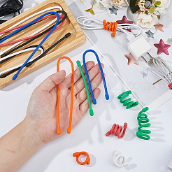 18 шт. 18-х видов синтетических резиновых кабельных стяжек&nbsp;AJEW-FH0007-24