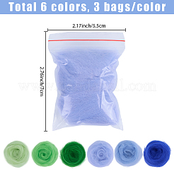 18 шт. 6-х цветная шерстяная ровница своими руками&nbsp;DIY-SP0005-80B