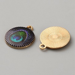 Pendenti della lega dello smalto stampati&nbsp;FIND-WH0148-418A