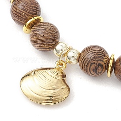 Браслеты с подвесками из нержавеющей стали 304 с тематикой океана BJEW-JB10516