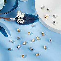 40 шт. 2-х цветные заглушки для концов шнура из нержавеющей стали 304&nbsp;STAS-UN0056-75