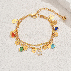 Латунные многорядные браслеты с цепочкой панциря BP9393