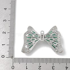 Подвески из латуни с микропаве из кубического циркония и стеклом&nbsp;KK-U052-27P-02