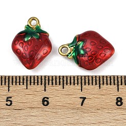 Подвески из эмали из нержавеющей стали 304 в виде клубники&nbsp;STAS-L290-21C-G