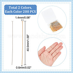 400 шт. 2-х цветные штифты из нержавеющей стали 304 с плоской головкой STAS-UN0055-19