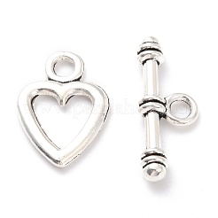 Сплавочные застежка тоггл тибетского стиля&nbsp;PALLOY-P224-27AS