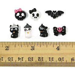 42 шт. 7 стиля Хэллоуин непрозрачные смоляные кабошоны CRES-FS0001-31