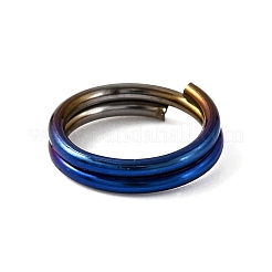Разрезные кольца из титанового сплава цвета радуги&nbsp;FIND-WH0014-22A