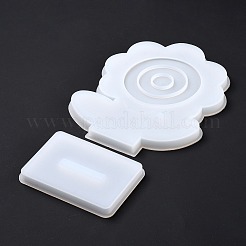 Силиконовые Молды для настольного зеркала в форме цветка своими руками DIY-E043-01
