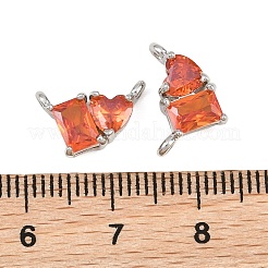 Charms in ottone zirconi a pavé di ottone&nbsp;CU-CBA6A75-04P-03