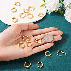 16 шт. 4 стиля латунных сережек-колец&nbsp;KK-TA0002-77