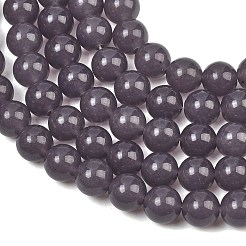 Gefärbt natürlichen weißen Jade Perlen Stränge&nbsp;GG-CBAEB22-B01-10mm-03