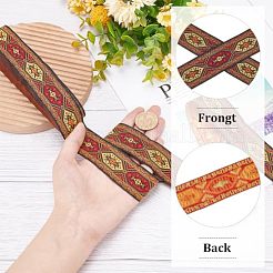 Лента из полиэстера в этническом стиле&nbsp;OCOR-WH0077-37C