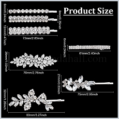 2 набор из 2 стилей железных шпилек для волос со стразами OHAR-ME0001-05