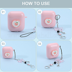 4шт 4 стиля тибетский стиль сплав брелок AJEW-GF0009-12