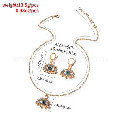 Ожерелья с подвесками из сплава со стразами от сглаза и комплекты серег-колец для женщин&nbsp;FS-WG6E7FD-01