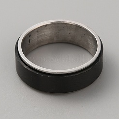 Anillo de dedo giratorio liso de acero inoxidable 304&nbsp;LS-RJEW-WH0011-10G-EB
