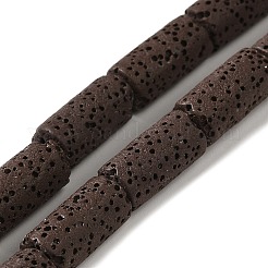 Fili di perle di roccia lavica naturale&nbsp;G-L586-E02-M