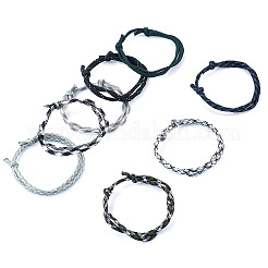 32 bracelet de perles tressées en polyester et élasthanne&nbsp;BJEW-TAC0064