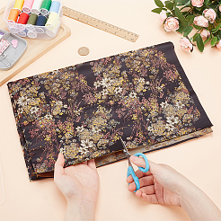 Tissus en polyester à motifs de fleurs&nbsp;DIY-WH0622-112A