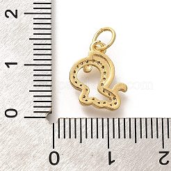 Porte micro ouvrent pendentifs zircone cubique en laiton de placage&nbsp;KK-H508-28G-08