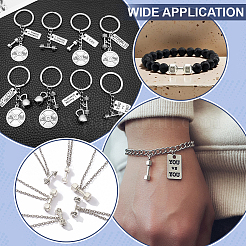 32 шт. 8 стиля тибетского стиля сплав подвески и комплекты бусин TIBE-ME0001-01