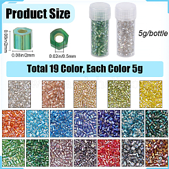 95 г двухцветного стеклянного бисера с круглым отверстием и двумя насечками SEED-SC0001-24