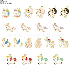 30шт 10 стиля подвески из сплава с эмалью&nbsp;ENAM-YW0004-11