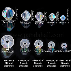 10 нить 5 стилей гальванических стеклянных бусин нити EGLA-GA0001-02