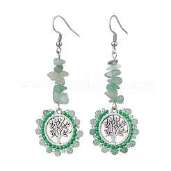 Lega con vetro con avventurina verde&nbsp;EJEW-MZ00218