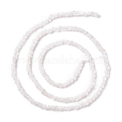 天然レインボー ムーンストーン ビーズ 連売り  多面カット  キューブ  2.5x2.5mm  穴：0.5mm  約164個/連  15.35インチ（39cm）&nbsp;G-F717-19