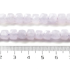 天然石の模造アメジストビーズ連売り  染め  多面カット  キューブ  ラベンダー  6.5~7x6.5~7x6.5~7mm  穴：1mm  約61~62個/連  15.47~15.67インチ（39.3~39.8cm）&nbsp;G-C179-B14-01