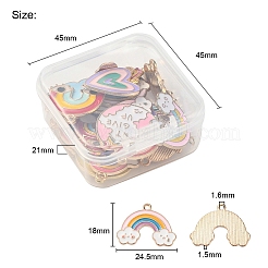 25 шт. 25 стильные подвески из светлого золотого сплава с эмалью&nbsp;ENAM-YW0001-82
