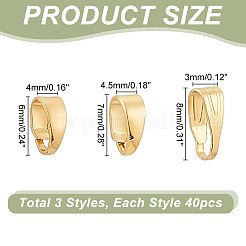 120 шт. 3 латунных защелкивающихся дужки KK-AR0004-09