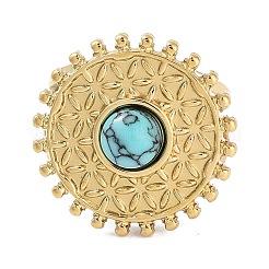 Ионное покрытие (IP) кольцо из нержавеющей стали 304 RJEW-B059-05G