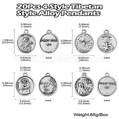 Подвески из сплава в тибетском стиле TIBEP-CJ0001-20