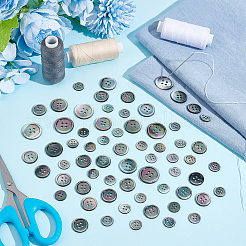 26 Stück 4 Stil natürliche Muschelknöpfe&nbsp;BUTT-NB0001-67