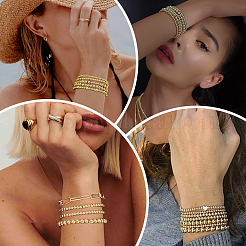 60 шт. латунные бусины с покрытием стойки KK-PA0001-03E-G