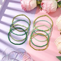 9 шт наборы эластичных браслетов из стеклянного бисера rondelle&nbsp;BJEW-JB10418