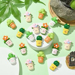 50 Stück 5 Stile undurchsichtige Harz-Decoden-Cabochons&nbsp;RESI-CJ0003-88