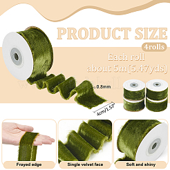 Ткань из бархатной ленты с рваными краями DIY-WH0419-91C