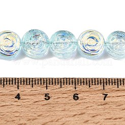 Pintura de horneado galvanizada cuentas de vidrio transparentes hebras&nbsp;GL-CBA2ED2-05G