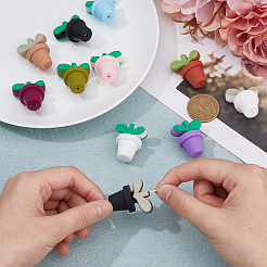 11 шт. 11-цветные листовые горшочки из пищевого экологически чистого силикона SIL-FH0001-09