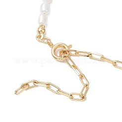 Ожерелья из натурального культивированного пресноводного жемчуга и рисовых бусин&nbsp;NJEW-JN05688