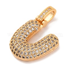 Pendentifs avec zircon cubiques à micro-pavés en laiton&nbsp;KK-C076-29U-G01