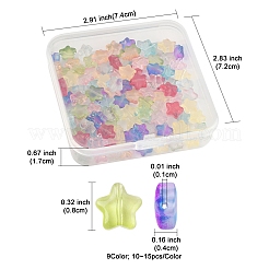 120шт 9 цвета прозрачные окрашенные распылением стеклянные бусины GLAA-FS0002-13