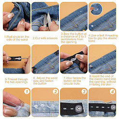 DIY 裁縫用樹脂ウエストボタンキット  ブラック  79x8mm&nbsp;DIY-WH0588-70B