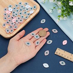 60 шт. 2-х цветные тканевые пришивные заплатки&nbsp;DIY-FG0006-24