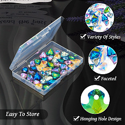 60шт 30 стиля подвески из гальванического стекла&nbsp;EGLA-TA0001-48